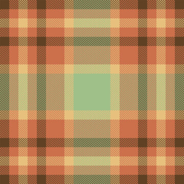 Fabric vector texture of check pattern tartan with a seamless plaid textile background.