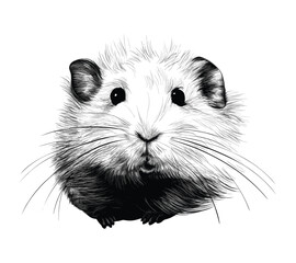 Vector hamster in hand drawn style


