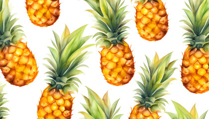 Fruits pattern watercolor background