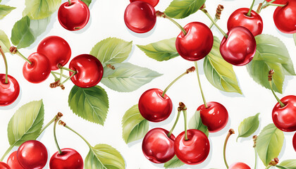Fruits pattern watercolor background