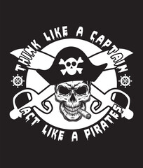 talk like pirates t-shirt design, pirates vector elements