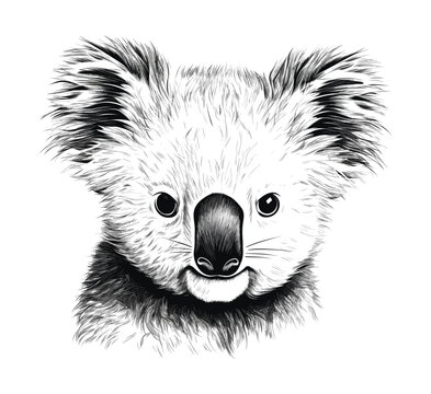 Hand drawn koala doodle vector
