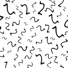 Seamless pattern with sketch squiggle