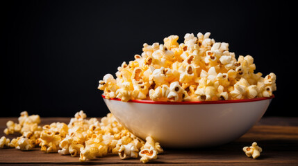 bowl of popcorn at home