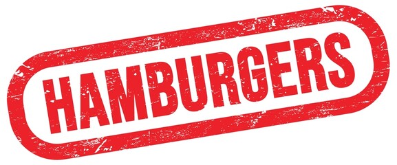 HAMBURGERS, text written on red stamp sign.