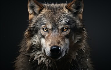 Fototapeta premium gray wolf portrait