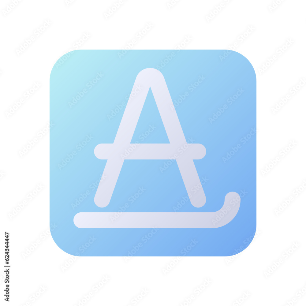 Fototapete text formatting pixel perfect flat gradient two-color ui icon. digital letter. mobile application. s