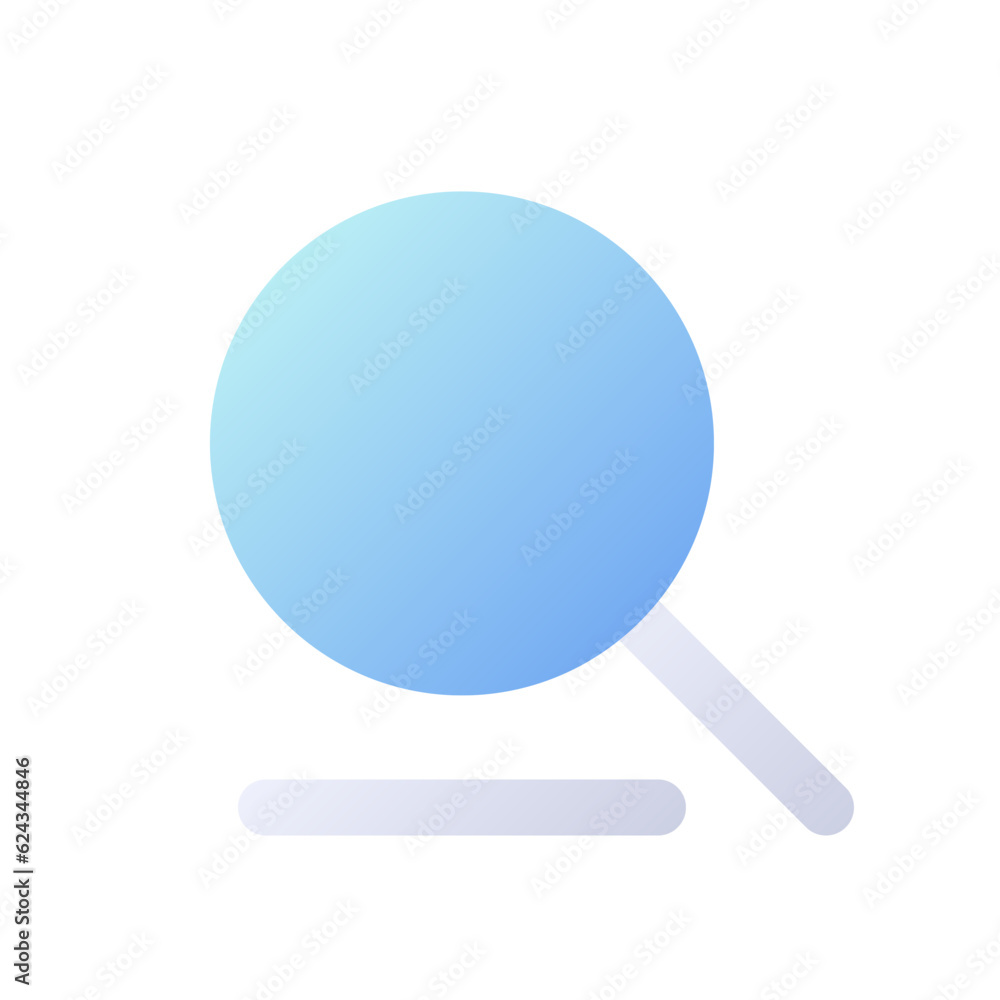 Poster searching tool pixel perfect flat gradient two-color ui icon. magnifying glass. find information. si