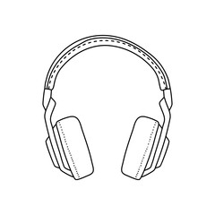 Doodle style headphones vector illustration
