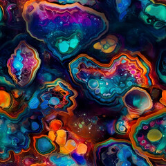Colorful seamless pattern of liquid