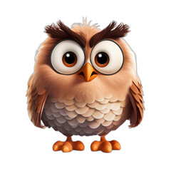 Obraz premium owl on white background