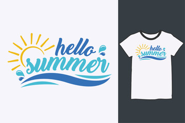 Marden hello summer t shirt design © Sohel