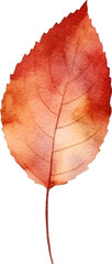 Fall leaf watercolour illustration created with Generative AI technology