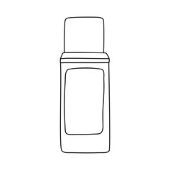 Doodle Glue icon. Vector sketch of bottle of glue. Stationery and school supplies concept