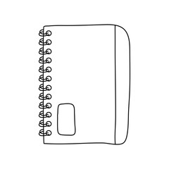 Vector sketch of notebook. Hand draw illustration.