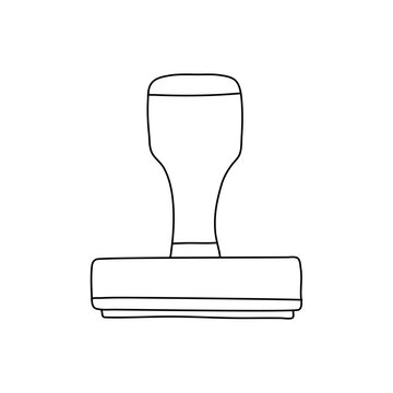 recommend clip art: stamp doodle icon vector hand drawing. Stationery and school supplies concept