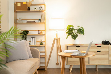 Attractive young woman fashion designer standing and working in studio