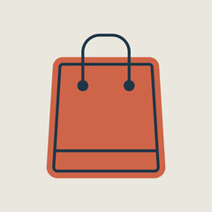 Shopping bag vector flat icon