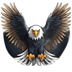 Fototapeta premium american bald eagle, Transparent background