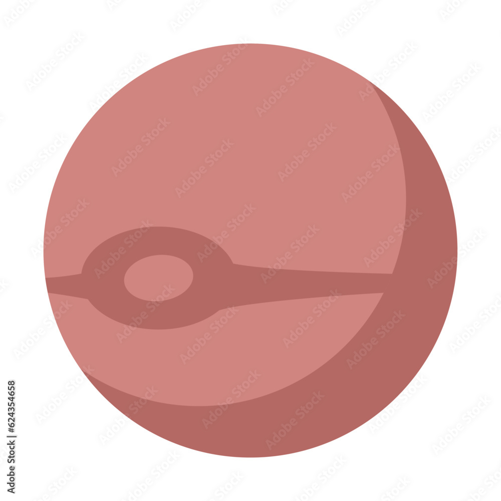 Poster dwarf planet in solar system brochure element design. pluto sphere. vector illustration with empty c