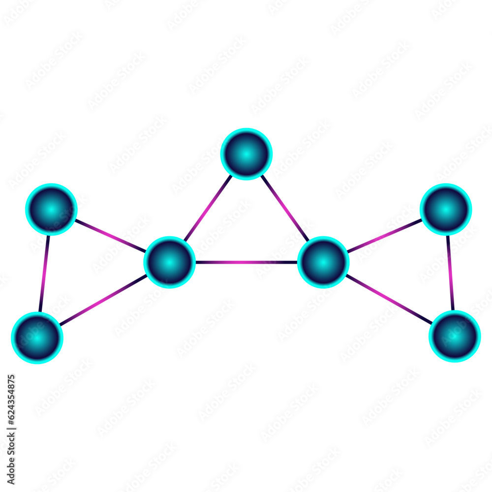 Poster futuristic network with neon glowing points brochure element design. vector illustration with empty 
