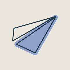 Paper plane, message symbol vector icon