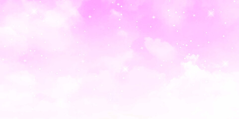 Sky nature landscape background. Light Purple, Pink vector layout with bright stars. Modern geometric abstract illustration with stars. Design for your business promotion.