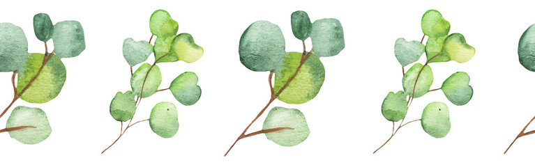 Greenery  floral design card.Forest branches green herbs greenery yellow leaf frame. wedding invitation poster invitation isolated on white background.