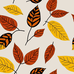 Obraz premium Botanical pattern illustration floral graphic. Seamless pattern.