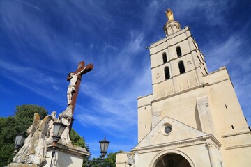 Avignon Cathedral - UNESCO listed monument of Avignon, France.