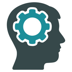 Brain idea symbol icon vector image. Illustration of the creative intelligence think design image. EPS 10