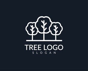 Minimal Tree Logo for Brand vector and editable