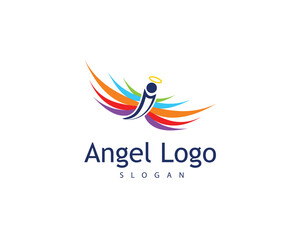 Colorful Angel Logo for Company vector and editable