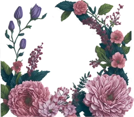 Behang set of flowers © Ha