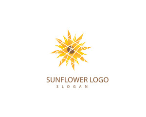 Obraz premium Sunflower Line logo for Brand vector and editable