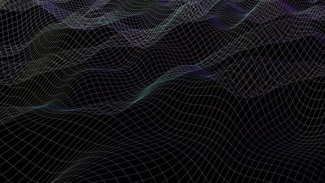 Color wire wave intro able to loop seamless