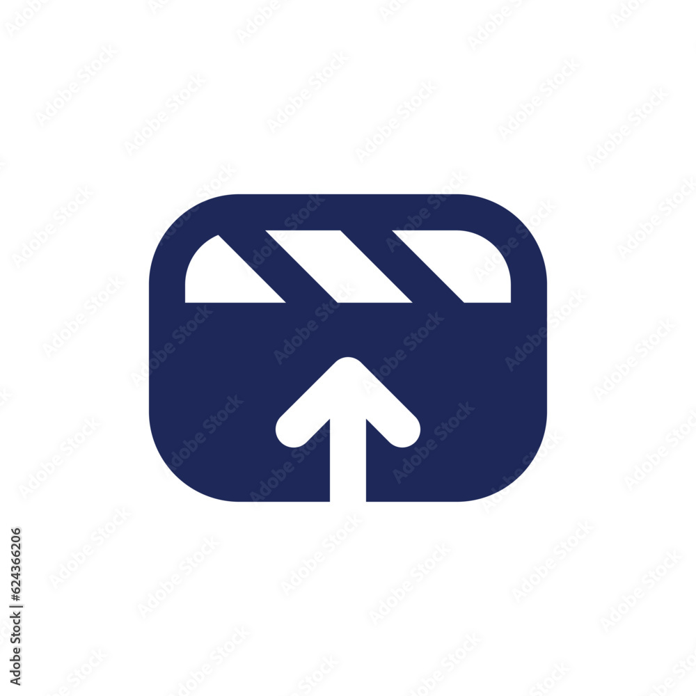 Poster export video file black pixel perfect solid ui icon. save footage to storage. multimedia content. si