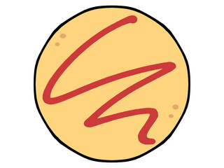 梅せんべいのイラスト素材