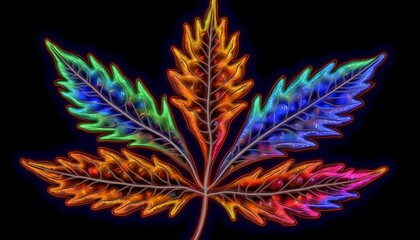 Colorful marijuana, generative ai