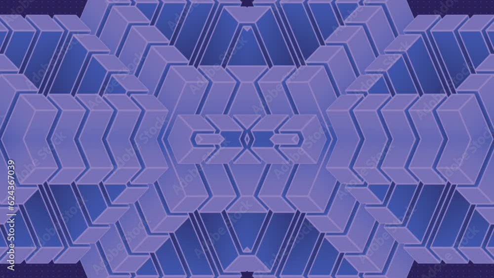 Leinwandbilder Trendy digital background with geometric shapes loop animation. 3d rendering HD