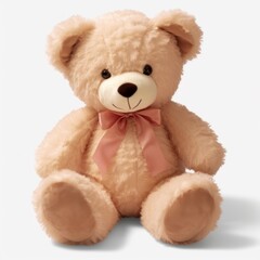 Obraz premium Childish bear toy isolated. Illustration AI Generative