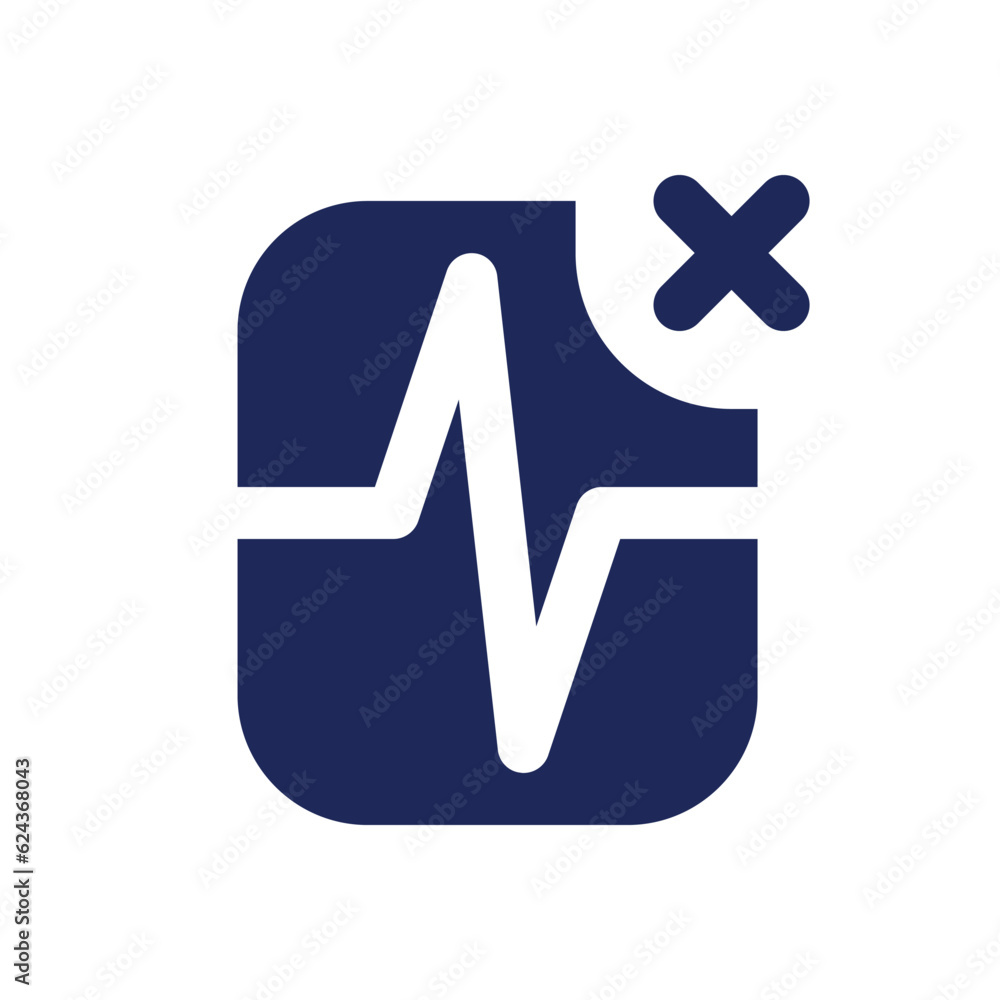 Poster removed pulse animation black pixel perfect solid ui icon. delete heartbeat effect from footage. sil