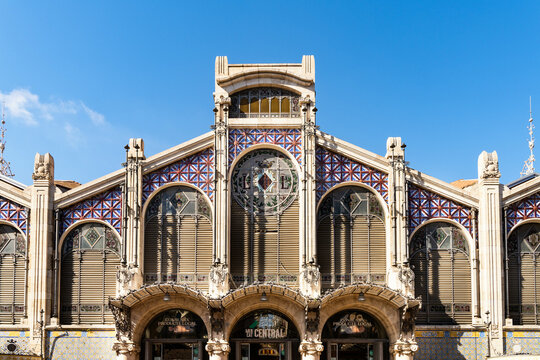 Mercado Central" (Markthalle) in Valencia, Spanien; Europas größter Frischprodukte-Markt mit über 1.200 Marktständen