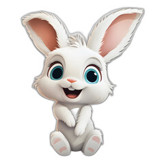 Obraz premium rabbit cartoon, PNG transparent background