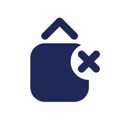 Fototapeta premium Remove jump animation effect black pixel perfect solid ui icon. Delete vertical movement from video. Silhouette symbol on white space. Glyph pictogram for web, mobile. Isolated vector image