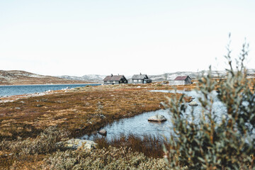 fishing village in the morning