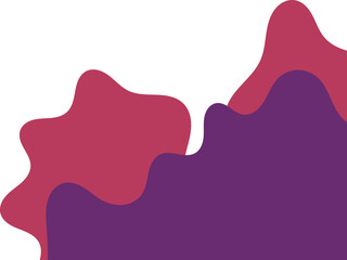 maroon purple wavy corner. fluid corner illustration