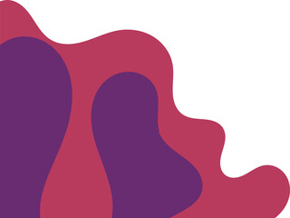 maroon purple wavy corner. fluid corner illustration