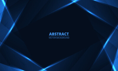 Abstract glowing dark blue background with diagonal lines. Vector illustration design concept.