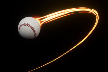 Baseball Sports Ball Light Trail